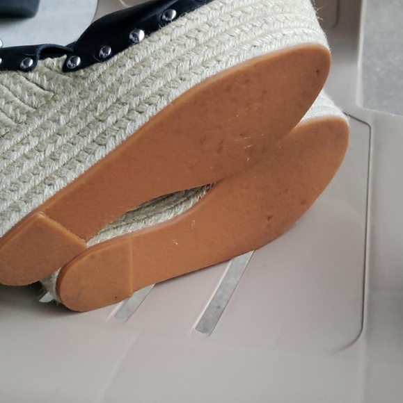 Steve Madden Leather Studded Wedges - Picture 11 of 13